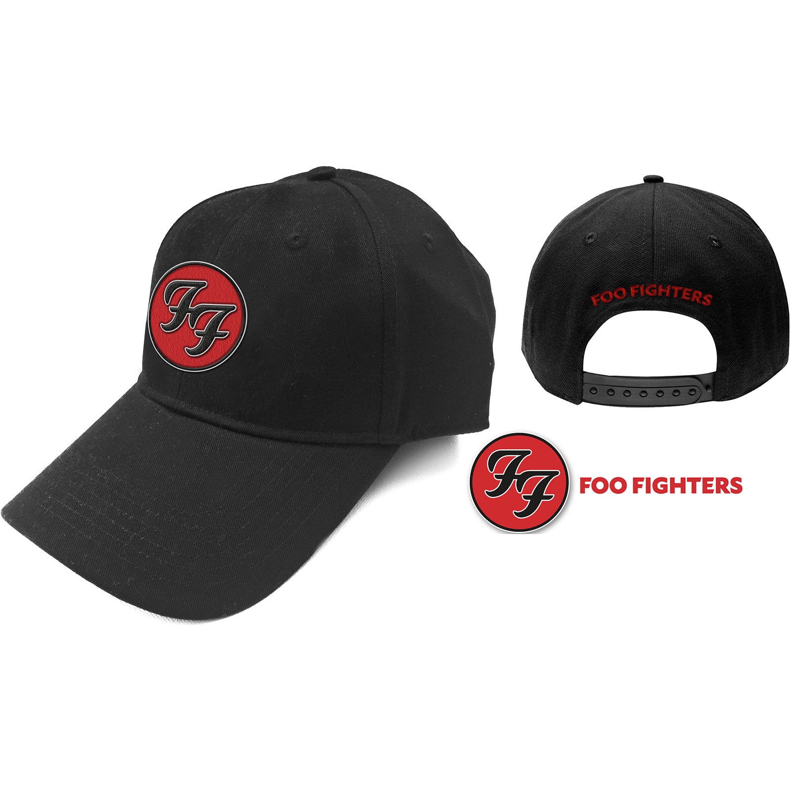 Officially Licensed Foo Fighters Cap- One Size Black Music Rock