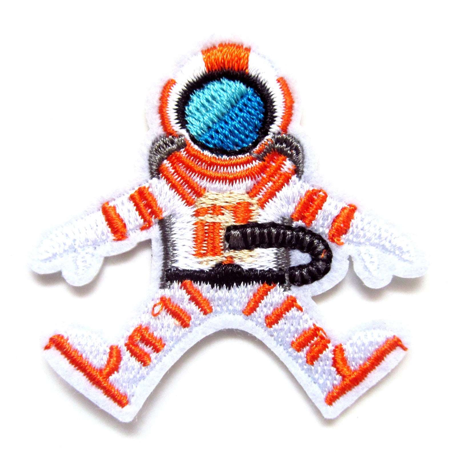 Mini Cosmonaut Cute Spaceman Embroidered Iron-on / Velcro Sleeve Patch