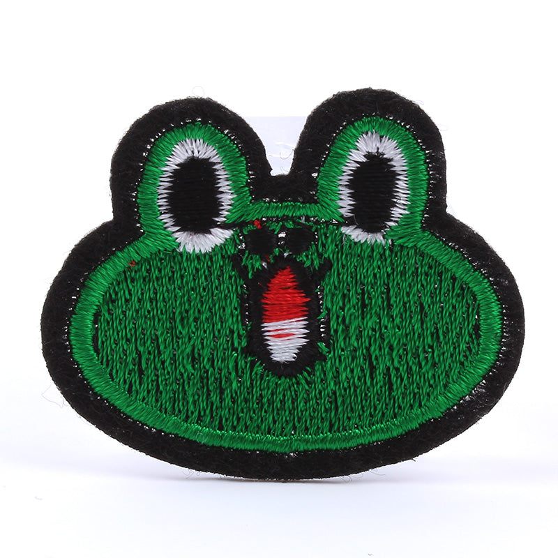 Punk Animal Patch Frog Embroidery Patch Iron On Patches For