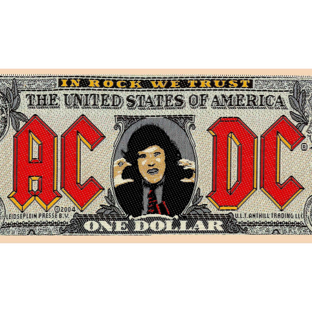 Officially Licensed ACDC Dollar Bank Note Sew On Patch- Music Rock Patches