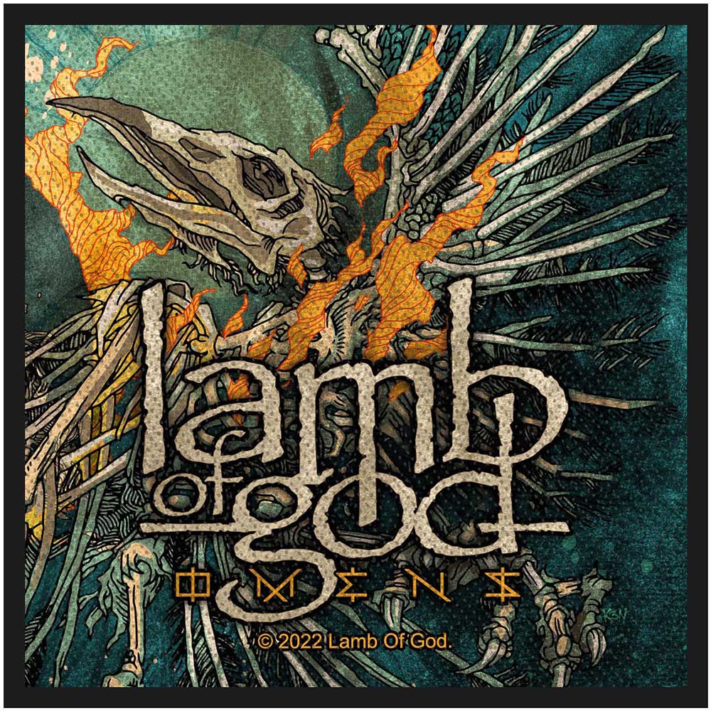 Officially Licensed Lamb Of God Sew On Patch- Music Rock Merch Patches