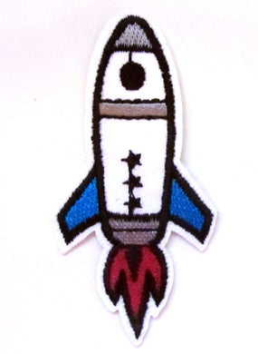 Rocket Ship Iron On Patch- Space Planets Applique Crafts Badge Patches - HanDan Patches