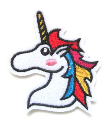 Unicorn Head Iron On Patch- Mystical Horse Patches Badge Embroidered Applique - HanDan Patches