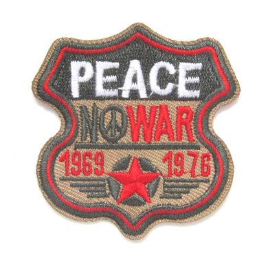 Peace Iron On Patch- No War Military Army Vietnam Sew Badge Applique Embroidered Patches - HanDan Patches