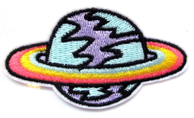 Planet Space Iron On Patch- UFO Kids Fancy Dress Up Applique Crafts Badge Sew - HanDan Patches