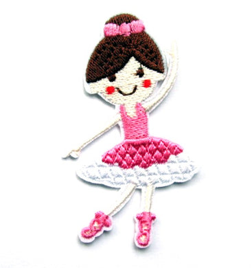 Pink Ballerina Ballet Iron On Patch- Dancer Kids Character Badge Applique HD166 - HanDan Patches