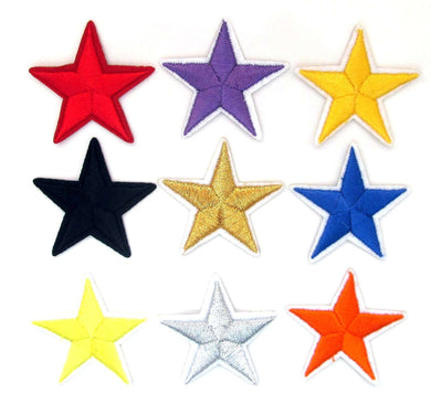 Star Iron On Patch- Variety Of Colours- Shape Badge Applique HD289 - HanDan Patches