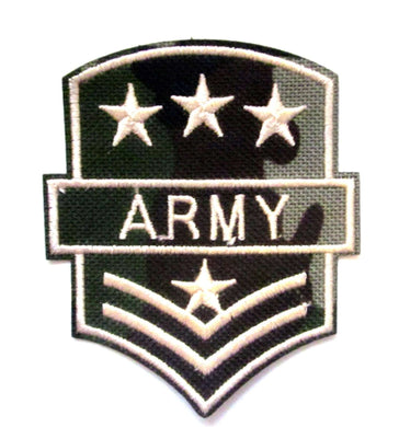 Army Iron On Patch- Military Stars Uniform Kids Dress Up Applique Badge - HanDan Patches