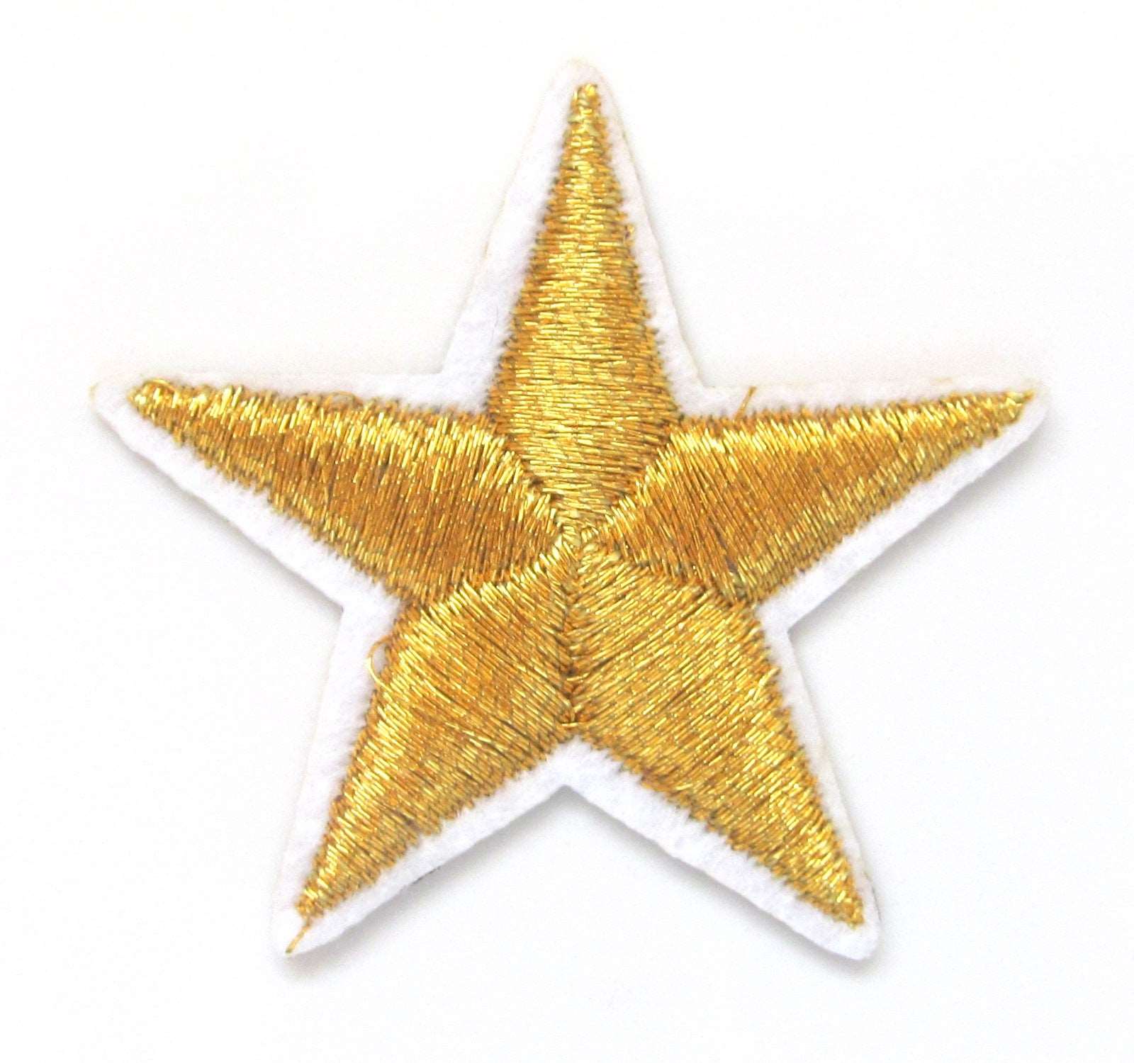 One inch Star Patches, Embroidered 1 inch Star Patch Iron on Appliques in 13 Colors, High Quality Patch Material Can Also Be Sewn on or Glued On, Gold
