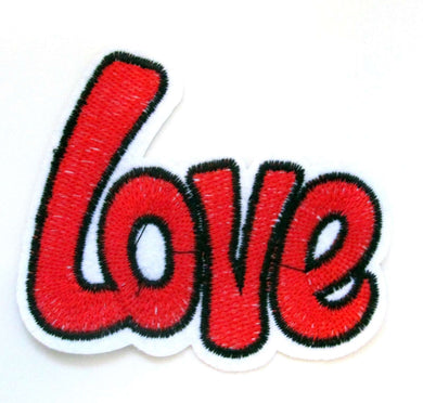Love Iron On Patch- Novelty Word Badge Peace Hippy Embroidered Applique HD224 - HanDan Patches