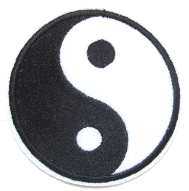 Ying & Yang Iron On Embroidered Patch- Peace Black White Symbol Patches Badge - HanDan Patches