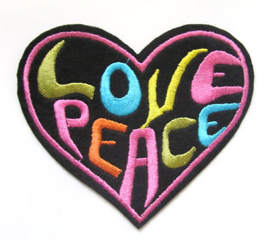 Sequin Red Heart Iron On Patch- Love Peace Applique Crafts Badge Patches  HD133