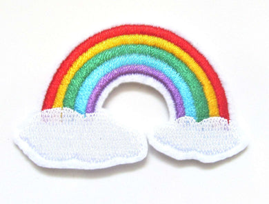 Rainbow Iron On Patch- Hippy Nature Peace Happy Cute Applique Crafts Badge HD184 - HanDan Patches