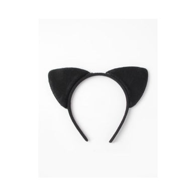 Black Fancy Dress Cat Ears- Alice Band Hair Accessory Halloween Headband - HanDan Patches