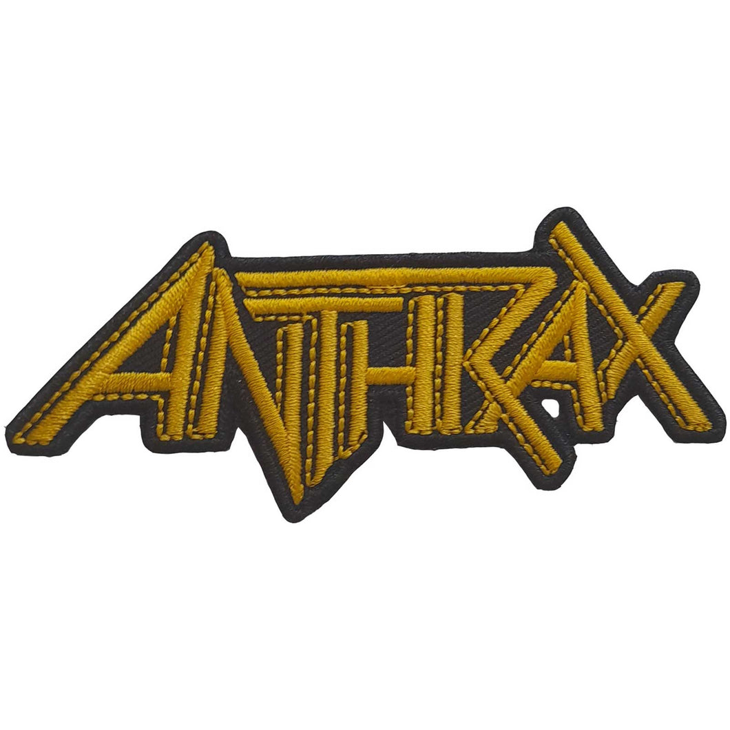 Officially Licensed Anthrax Gold Logo Iron On Patch- Music Band Patches