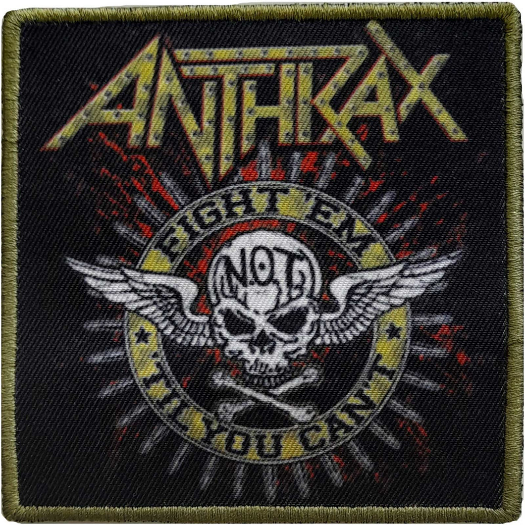 Officially Licensed Anthrax Fight 'Em Sew On Patch- Music Band Patches