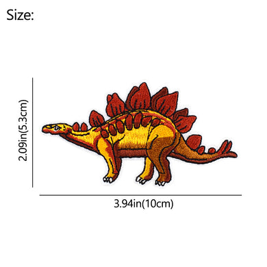 Stegosaurus Dinosaur Iron On Patch- Jurassic Kids Applique Badge Patches - HanDan Patches