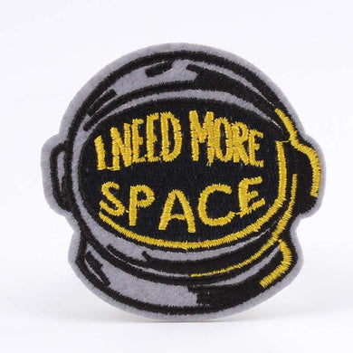 I Need More Space Iron On Patch- Astronaut Rocket Crafts Badge Patches HD246 - HanDan Patches