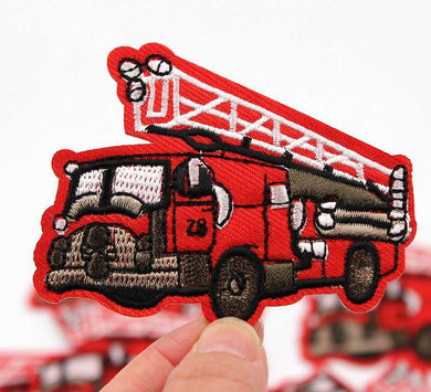 Fire Engine Iron On Patch- Emergency Vehicle Embroidered Applique Badge HD285 - HanDan Patches