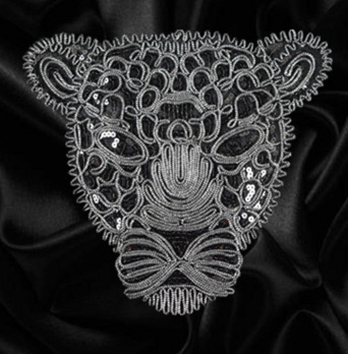Extra Large Black Leopard Sew On Patch- Giant Animal Back Patches Badge