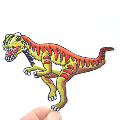 Dinosaur Iron On Embroidered Patch- T-Rex Raptor Jurassic Dino Patches Badge - HanDan Patches