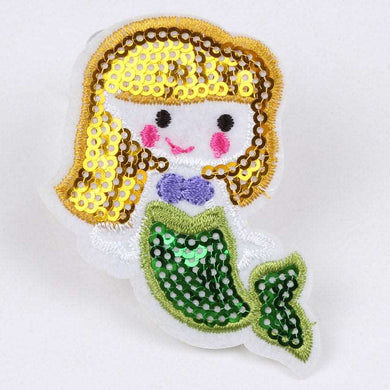 Sequin Mermaid Iron On Patch- Sea Mystical Applique Crafts Badge Patches HD130 - HanDan Patches