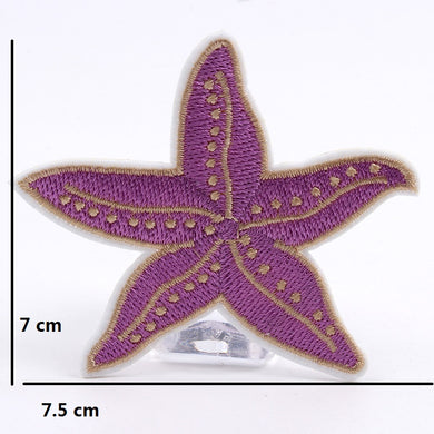 Star Fish Iron On Patch- Under Water Sea Applique Crafts Badge Patches - HanDan Patches