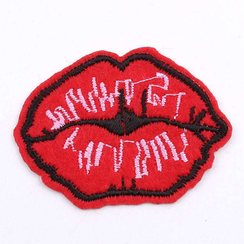 Red Lips Iron On Patch- Kiss Love Funny Applique Crafts Badge Patches HD188 - HanDan Patches
