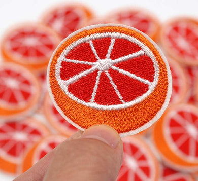 Orange Iron On Patch- Fruit Food Citrus Applique Crafts Badge Patches - HanDan Patches