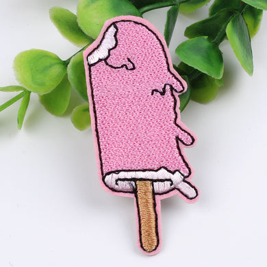 Ice Lolly Iron On Embroidered Patch- Pudding Desert Applique Crafts Badge Patches - HanDan Patches