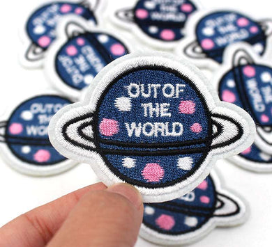 Out Of This World Space Planet Iron On Patch- Applique Craft Badge Patches HD220 - HanDan Patches