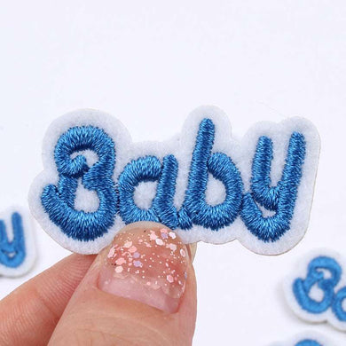 Baby Iron On Patch- Novelty Blue Boys Funny Embroidered Applique Badge HD282 - HanDan Patches