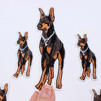 Doberman Dog Iron On Patch- Animal Nature Pet Applique Crafts Badge HD112 - HanDan Patches