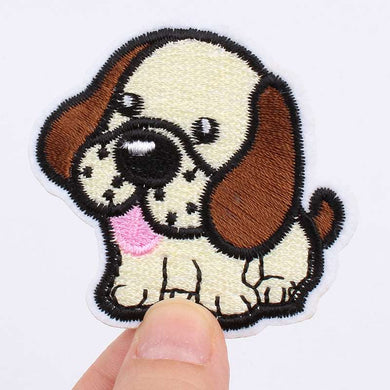 Puppy Dog Iron On Patch- Cute Animal Applique Crafts Badge Patches - HanDan Patches