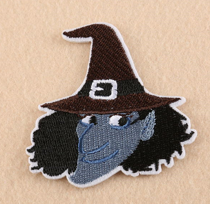 Halloween Witch Iron On Patch- Scary Fancy Dress Embroidered Applique