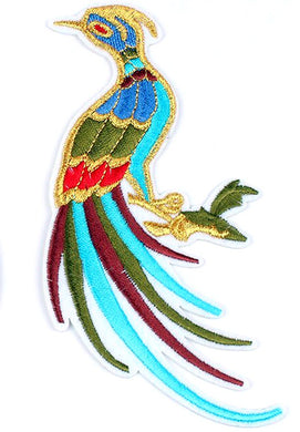 Peacock Iron On Patch- Embroidered Appliques Sew Bird Nature Badge Crafts HD259 - HanDan Patches