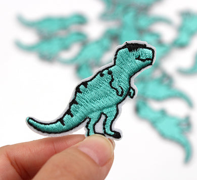 Green Dinosaur Iron On Patch- Jurassic Kids Applique Craft Badge Patches HD121 - HanDan Patches