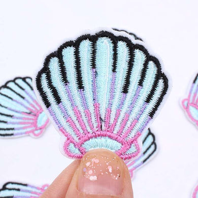 Sea Shell Iron On Patch- Nature Water Beach Applique Crafts Badge Patches HD189 - HanDan Patches