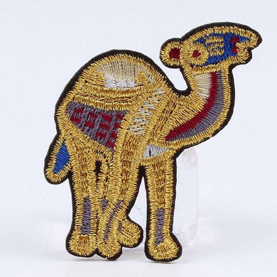 Camel Iron On Patch- Animal Gold Desert Nature Cute Applique Crafts Badge HD109 - HanDan Patches