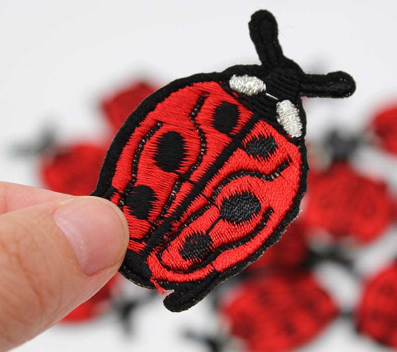 Ladybird Iron On Patch- Lady Bug Insect Embroidered Applique Badge Patches HD228 - HanDan Patches