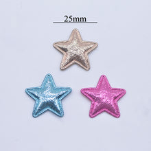 Load image into Gallery viewer, 100x Mini Stars Padded Sew On Patches- Glitter Rainbow Embroidered Patch Embellishment Crafts - HanDan Patches
