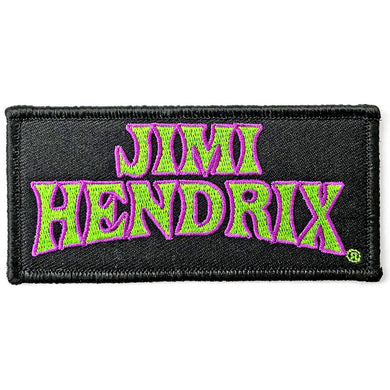 Officially Licensed Jimi Hendrix Logo Iron On Patch- Music Rock Embroidered Patches