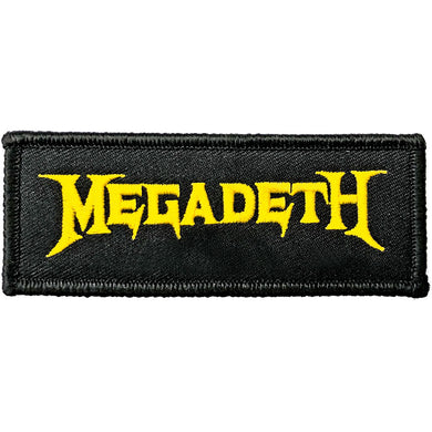 Officially Licensed Megadeth Logo Iron On Patch- Music Rock Band Embroidered Patches