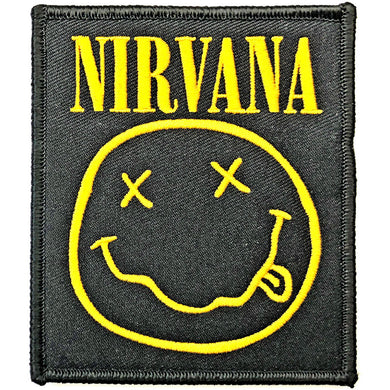 Officially Licensed Nirvana Logo Iron On Patch- Music Rock Band Embroidered Patches