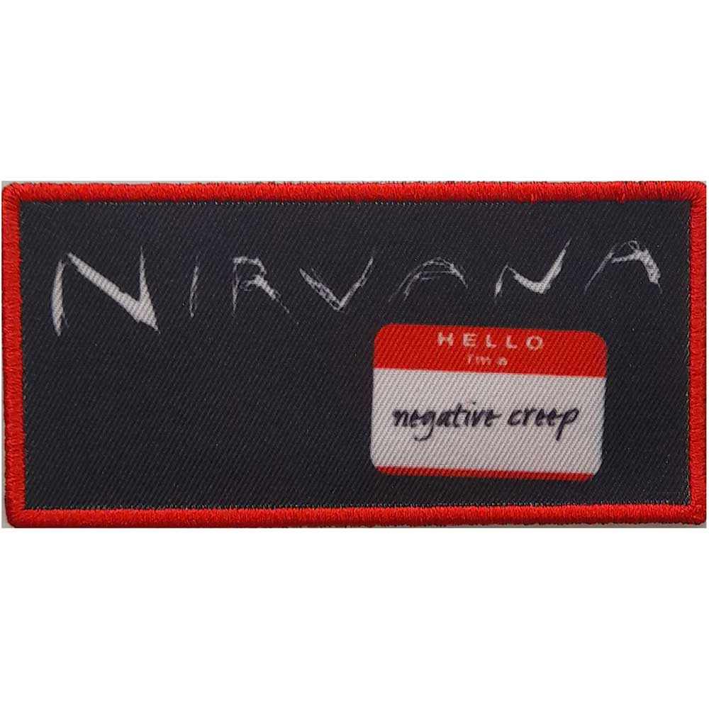 Officially Licensed Nirvana Creep Tag Sew On Patch- Music Band Rock Patches