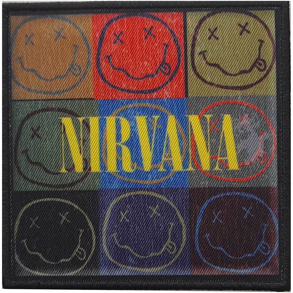 Officially Licensed Nirvana Smileys Sew On Patch- Music Band Rock Patches