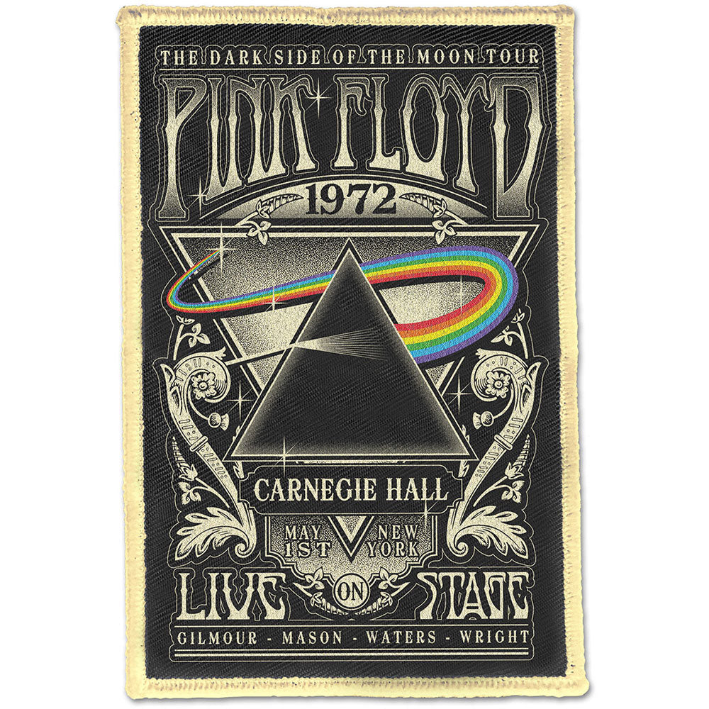 Officially Licensed Pink Floyd Carnegie Hall Sew On Patch- Music Band Patches