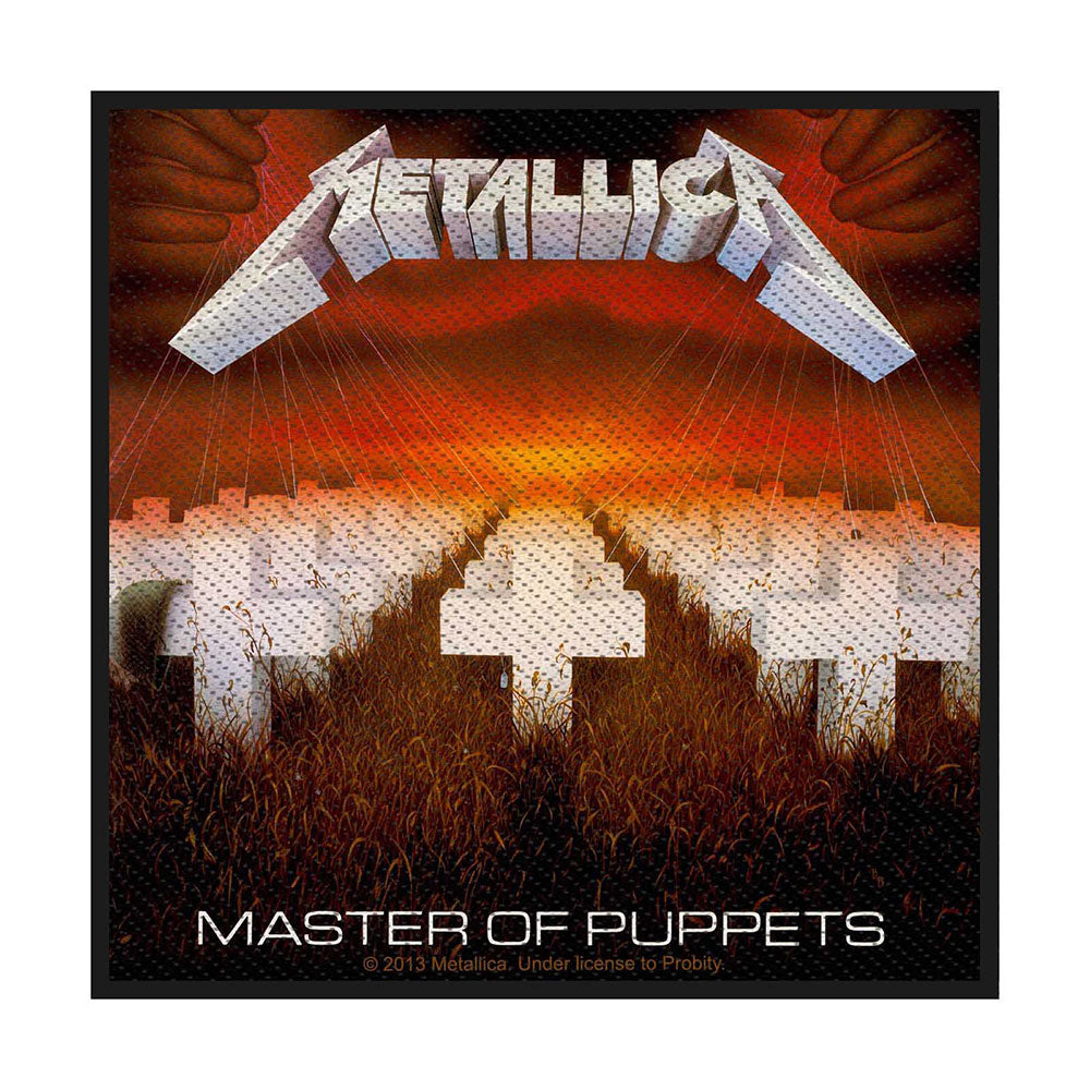 Officially Licensed Metallica Master Of Puppets Sew On Patch- Music Patches