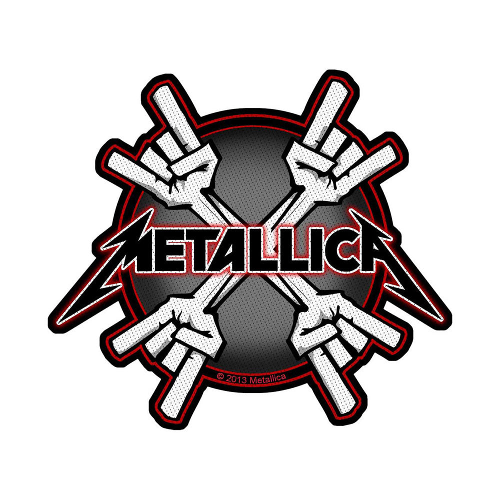 Officially Licensed Metallica Horns Logo Sew On Patch- Music Band Patches