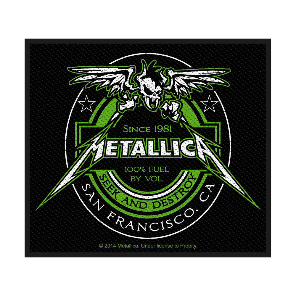 Officially Licensed Metallica Beer Label Sew On Patch- Music Band Patches